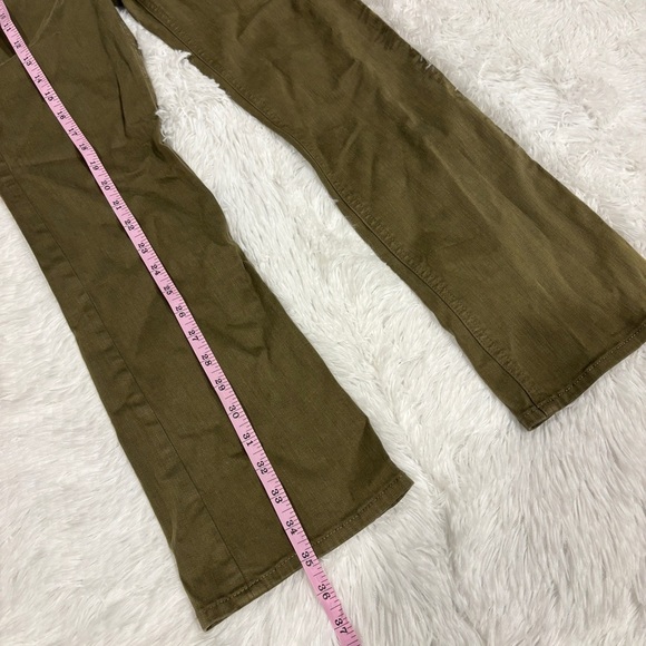 J. Crew Jeans 9" Billie Demi Boot Crop Olive Green Stretch Size 25 Style AQ781 - Picture 3 of 13
